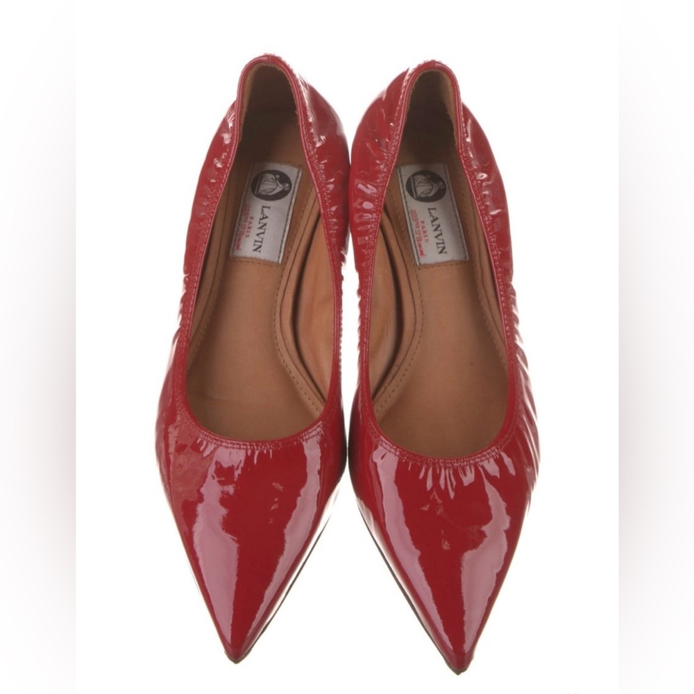 Lanvin Red Patent Leather Flats